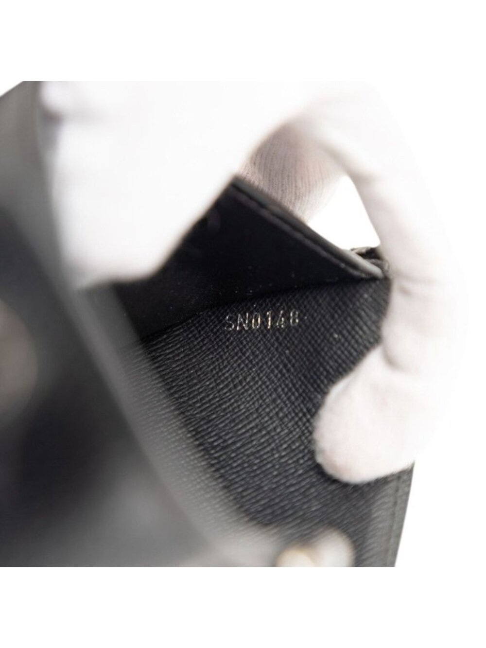 Louis Vuitton Monogram Eclipse Chain Compact Wallet Trifold Black - Picture 7 of 7